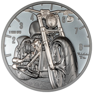 Cook Islands: The Journey Motorbike 2 oz Silver 2024 Black Proof High Relief Coin