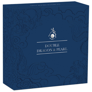 Double Dragon with Mother of Pearl 2 oz Silver 2024 Proof 