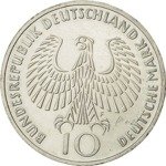 German, 10 Mark Random Year (fineness Ag.625)