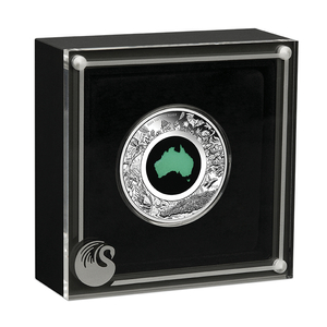 Great Southern Land 1 oz Silver 2024 Proof (coin with chrysoprase)