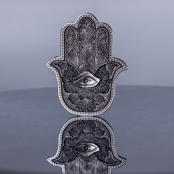 Hamsa 2 oz Silver 2022 Stackable High Relief Antiqued 