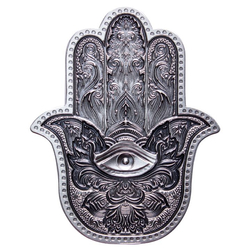 Hamsa 2 oz Silver 2022 Stackable High Relief Antiqued 