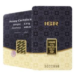 IGR 2.5 gram Gold LBMA bar