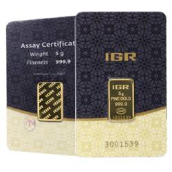 IGR 5 gram gold bar LBMA