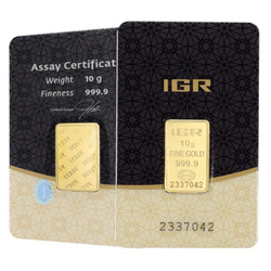 IGR bar 10 grams of LBMA gold