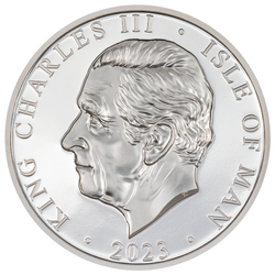 Isle of Man: One Noble 2 oz Silver 2023 Proof Piedfort Ultra High Relief