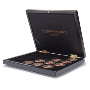 Leuchtturm - Presentation Case Volterra for 19 x 1/4 Euro commemorative coins "Collection des Sports" Empty