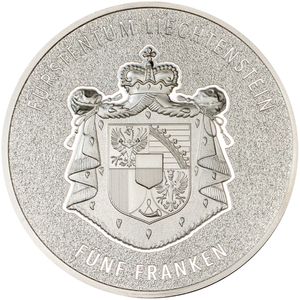 Liechtenstein: 100 years of the Swiss Franc in Liechtenstein coloured 1 oz Silver 2024 Silk Coin