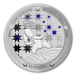 Matariki colored 1 oz Silver 2022 Proof