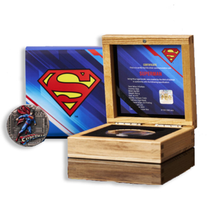 Niue: DC Comics - Superman coloured 2 oz Silver 2023 High Relief Antiqued Coin