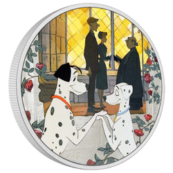 Niue: Disney 101 Dalmatians - Love coloured 1 oz Silver 2022 Proof