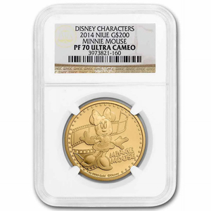 Niue: Disney - Minnie Mouse 1 oz Gold 2014 Proof NGC PF70 Ultra Cameo