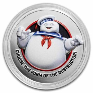 Niue: Ghostbusters - Stay Puft coloured 2 oz Silver 2024 High Relief 