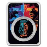 Niue: Godzilla vs. King Kong colored 1 oz Silver 2021 