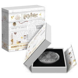 Niue: Harry Potter - Hogwarts The Great Hall 3 oz Silver 2022 Antique Finish