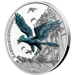 Niue: Prehistoric World - Archaeopteryx coloured $1 Silver 2023 Proof