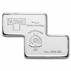 Niue: Tetris - S-Tetrimino Block colored 1 oz Silver 2023 (green)