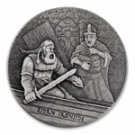 Niue: Vikings - Bjorn Ironside 2 oz Silver 2016 Proof Antiqued Coin 