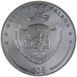 Palau: Ferryman of the Dead - Charon colored 3 ounce Silver 2023 Black Proof Ultra High Relief