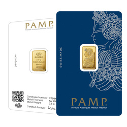 Pamp Suisse Fortuna Veriscan 2,5 gram Gold Bar LBMA