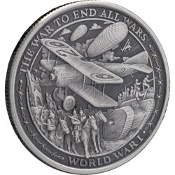 Patriot II: World War I 1 oz Silver 2019 Antiqued Round Coin