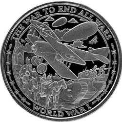 Patriot II: World War I 1 oz Silver 2019 Prooflike Round