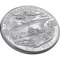 Patriot: World War II 1 oz Silver 2019 Prooflike Round