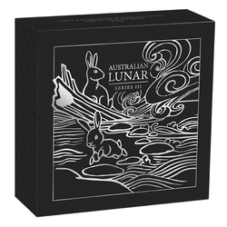 Perth Mint: Lunar III - Year of the Rabbit 1 oz Silver 2023 Proof High Relief 