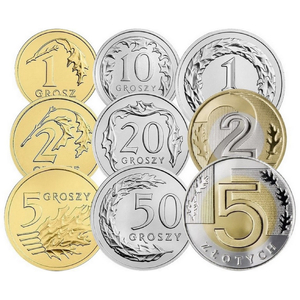 Polish Circulation Coins "Sand Lizard" - Coin Set 1 Grosz - 5 PLN 2013