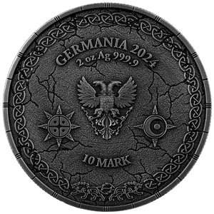 Ragnarök: Sköll & Hati 2 oz Silver 2024 Ultra High Relief Antiqued Coin