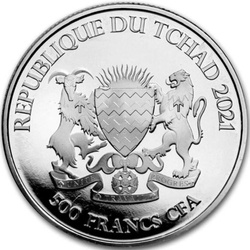 Republic of Chad: Celtic Animals - Rabbit 1 oz Silver 2021