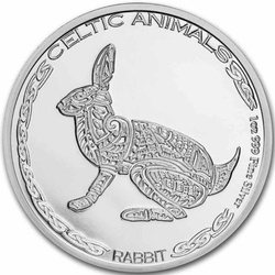 Republic of Chad: Celtic Animals - Rabbit 1 oz Silver 2021