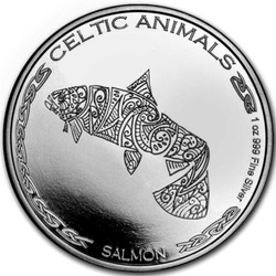 Republic of Chad: Celtic Animals - Salmon 1 oz Silver 2021