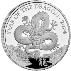 Royal Mint Lunar: Year of the Dragon 1 oz Silver 2024 Proof