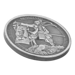 Samoa: Legends of Japan Series - Momotaro and the Demon Subdued in Anime Style 1 oz Silver 2020 Antiqued Coin