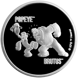 Samoa: Popeye and Brutus 1 oz Silver 2024 Coin