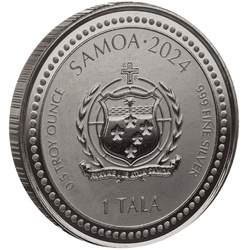 Samoa: Year of the Dragon 1/2 oz Silver 2024 Black Rhodium