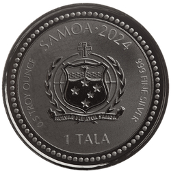 Samoa: Year of the Dragon 1/2 oz Silver 2024 Black Rhodium