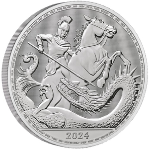 St George and the Dragon 1000 gram Silver 2024 Coin