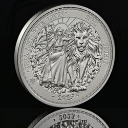 St Helena Una and the Lion 2 oz Silver 2023