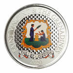 St. Vincent & the Grenadines: Pax Et Justitia colored 1 oz Silver 2020 Proof