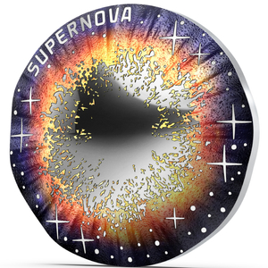 The Beauty of the Universe - Supernova coloured 20 Euro Silver 2024 Proof