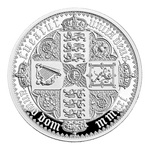 The Gothic Crown Quartered Arms 2 oz Silver 2021 Proof