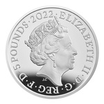 The Queen's Reign Honours and Investitures Silver £5 2022 Proof