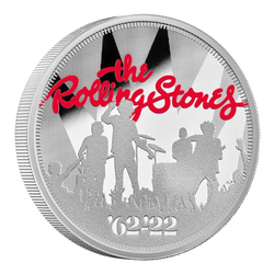 The Rolling Stones colored 1 oz Silver 2022 Proof