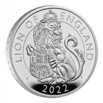 The Royal Tudor Beasts: Lion of England 1 oz Silver 2022 Proof