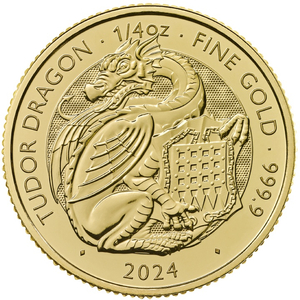 The Royal Tudor Beasts: The Tudor Dragon 1/4 oz Gold 2024