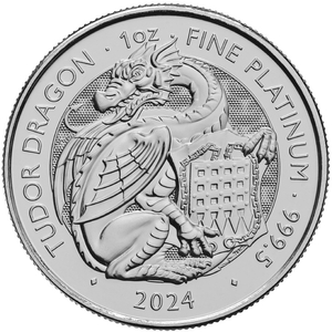 The Royal Tudor Beasts: The Tudor Dragon 1 oz Platinum 2024