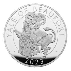 The Royal Tudor Beasts: The Yale of Beaufort 1000 grams of Silver 2023 Proof