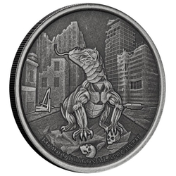 Tokelau: Komodo Dragon A.I. Apocalypse 1 oz Silver 2022 Antiqued Coin 